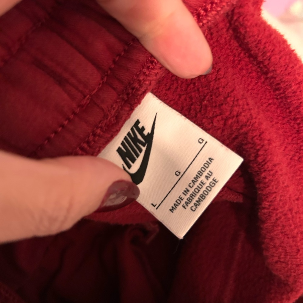 Nike burgundy jogger sweats size large - Picture 5 of 6